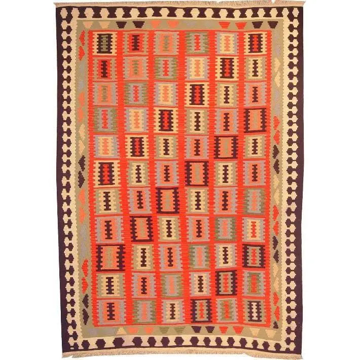 One Of The Kind Ardabil Persian Kilim 8'10" x 6'0"